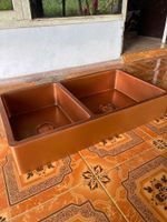 Spülbecken Doppelspülbecken Waschbecken Kupfer Becken Lavabo