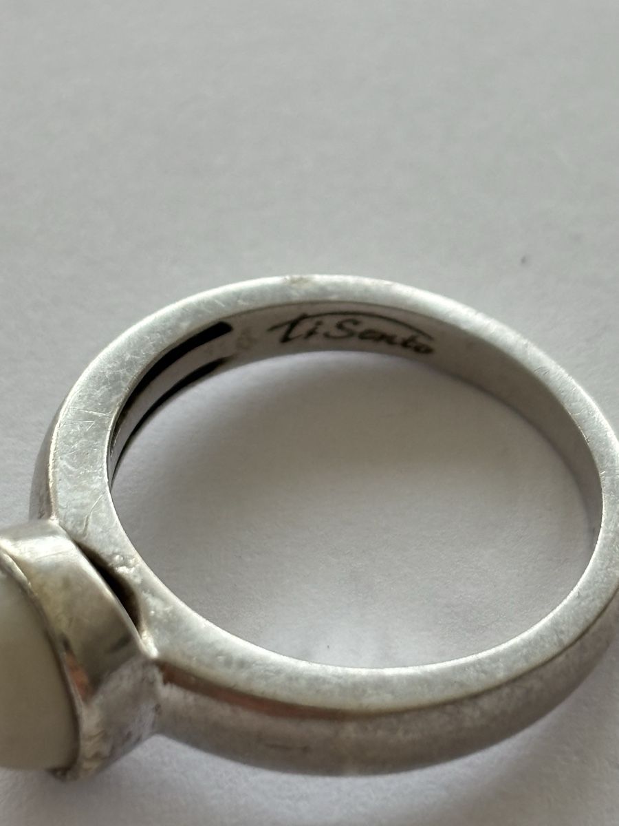 Anelli: Ti Sento Ring Silber 925 mit schönem hellen Stein  – Usato da Langnau am Albis venduto da flusspflege 7