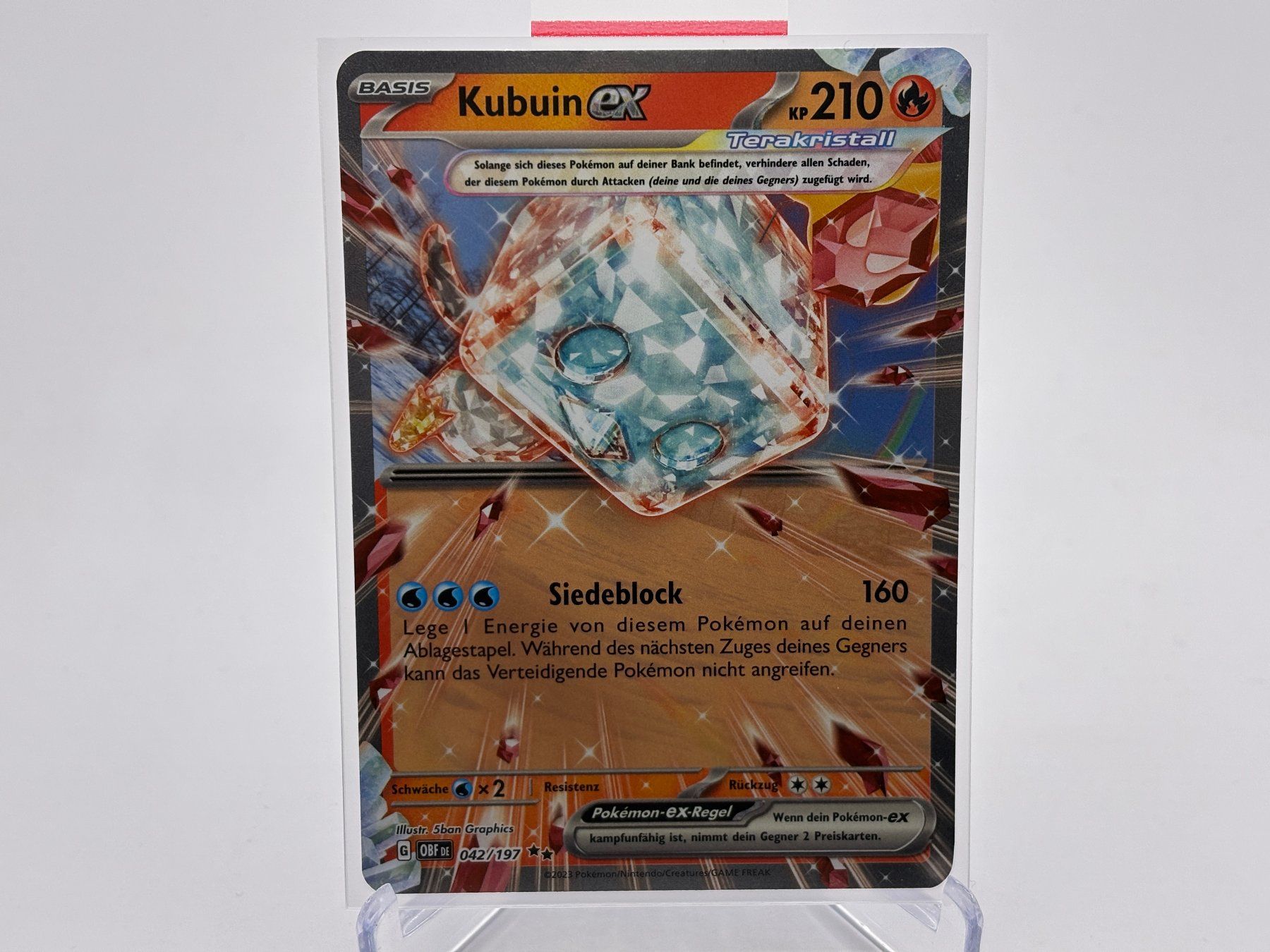 Pokémon Carte collezionabili: Obsidianflammen - Kubuin ex  (OBF 42) - DE – Nuovo (secondo la descrizione) da Allschwil venduto da Bullach