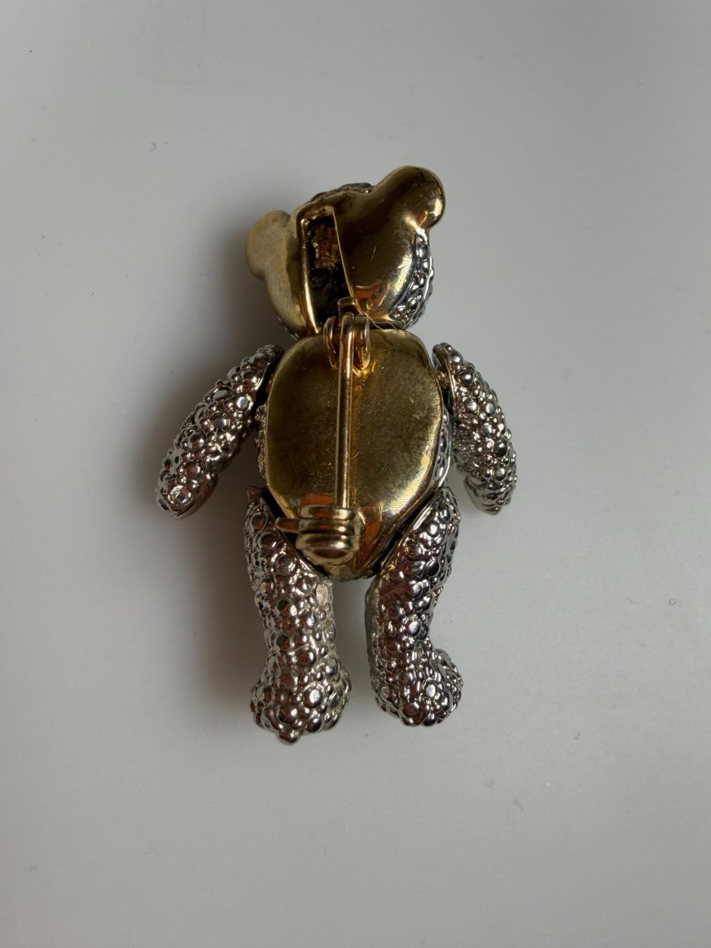 Spille & Fermagli: Vintage Brosche Teddybär beweglich mit Strass – Usato da Basel venduto da IRMAundFRED 1