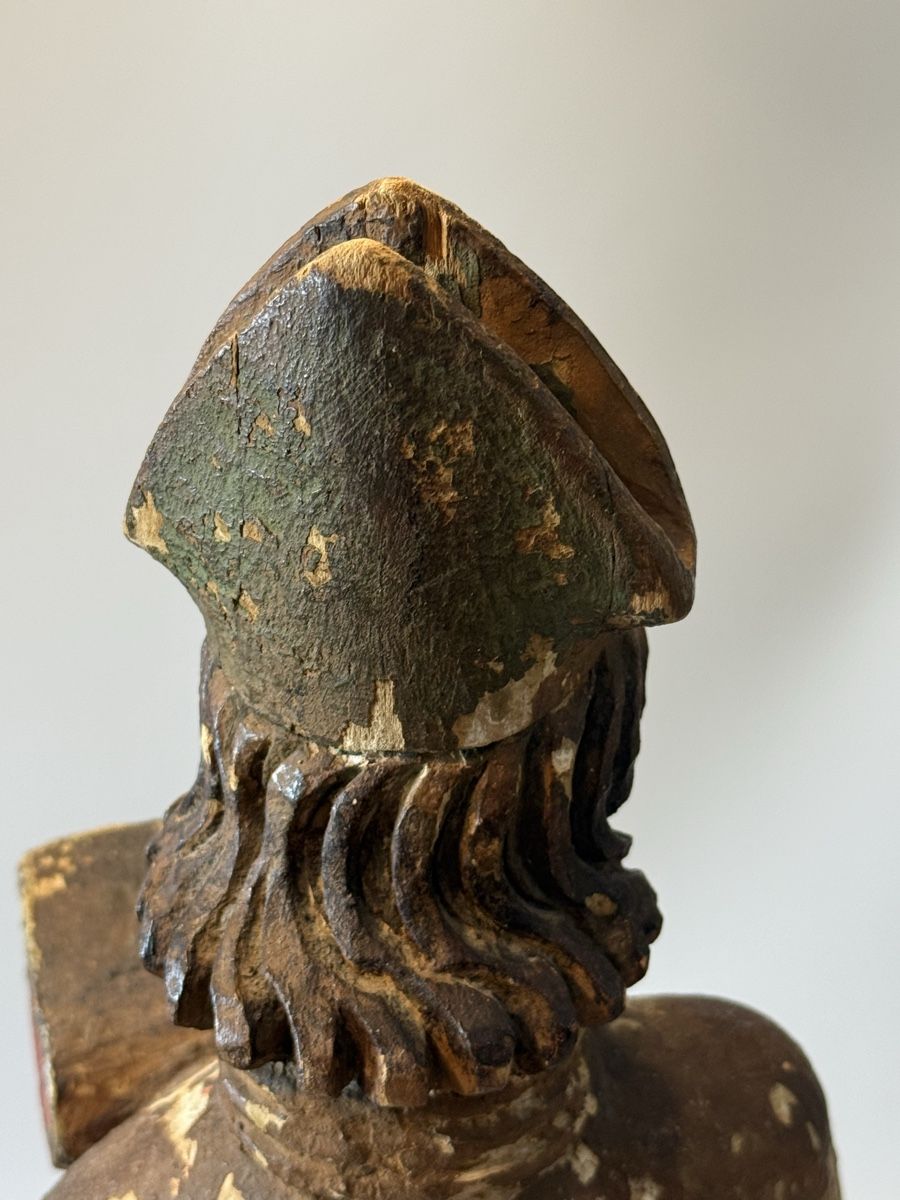 Statuette: Alte geschnitzte Bischofsfigur Holz ca. 60 cm – Usato da Grenchen venduto da swiss.antiques 6