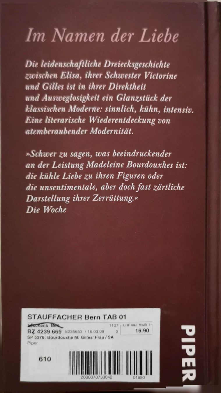 Livres: Gilles' Frau - Madeleine Bourdouxhe – Neuf (Voir description) à Bern par Libre_raria 1