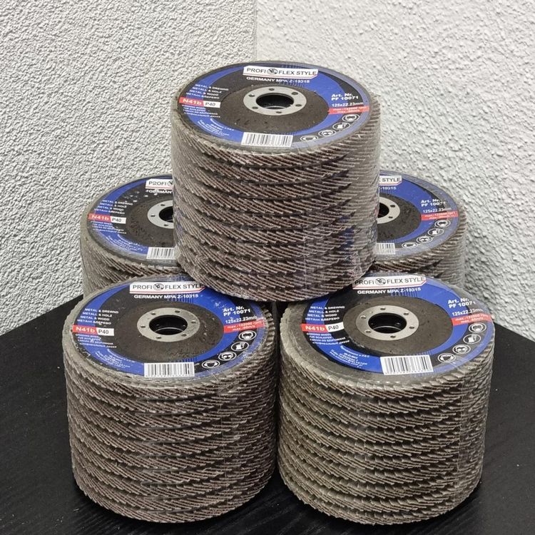 Goodway Fächerscheiben 115mm 10 Stück - Körnung 40 Für Winkelschleifer