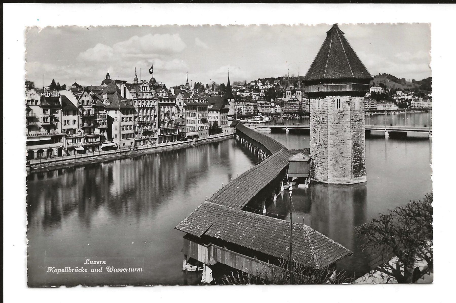 Ansichtskarten: AK 1949  Luzern, Kapellbrücke – Gebraucht aus Greifensee von 315WDO