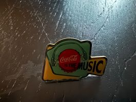 Coca-Cola Anstecknadel "Music"🎧, seltenes Sammlerstück!
