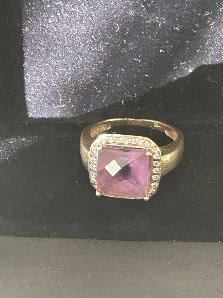 Anelli: Goldring 585 Amethyst Diamanten – Usato da Roggwil BE venduto da Viking72 2