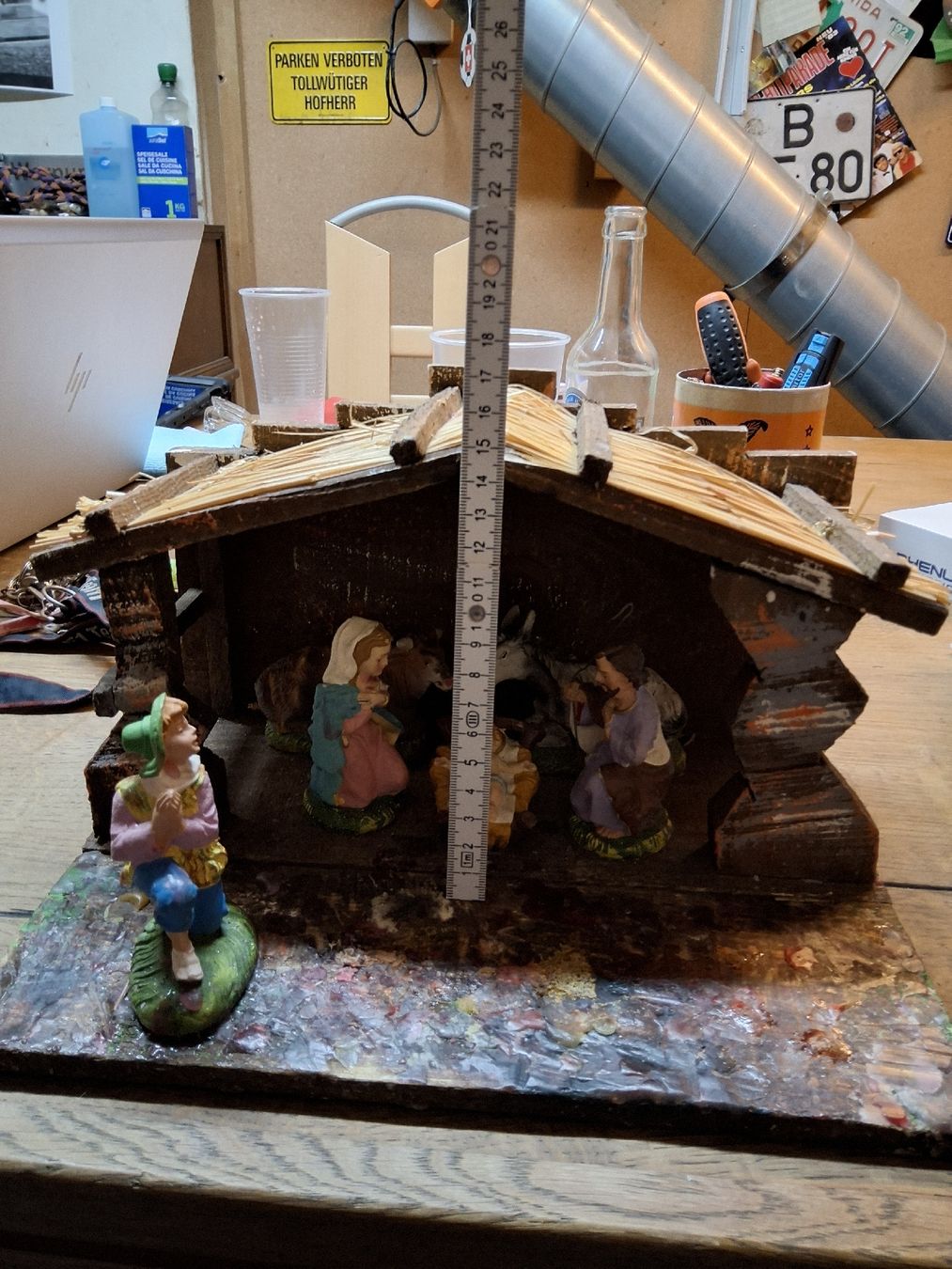 Articoli in legno: Weihnachtskrippe aus Holz mit Figuren (S3) – Usato da Rorschach venduto da TimelessTrading 2