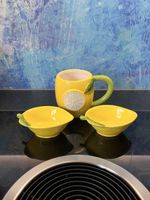 Zitronen Deko Küchendeko Geschirr Becher Schalen Zitrus