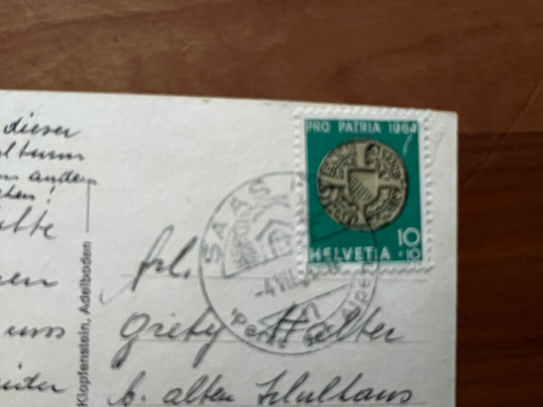 Cartoline postali: AK  1964 Saas Fee   (G2103) – Usato da Hinwil venduto da Sidi4 1