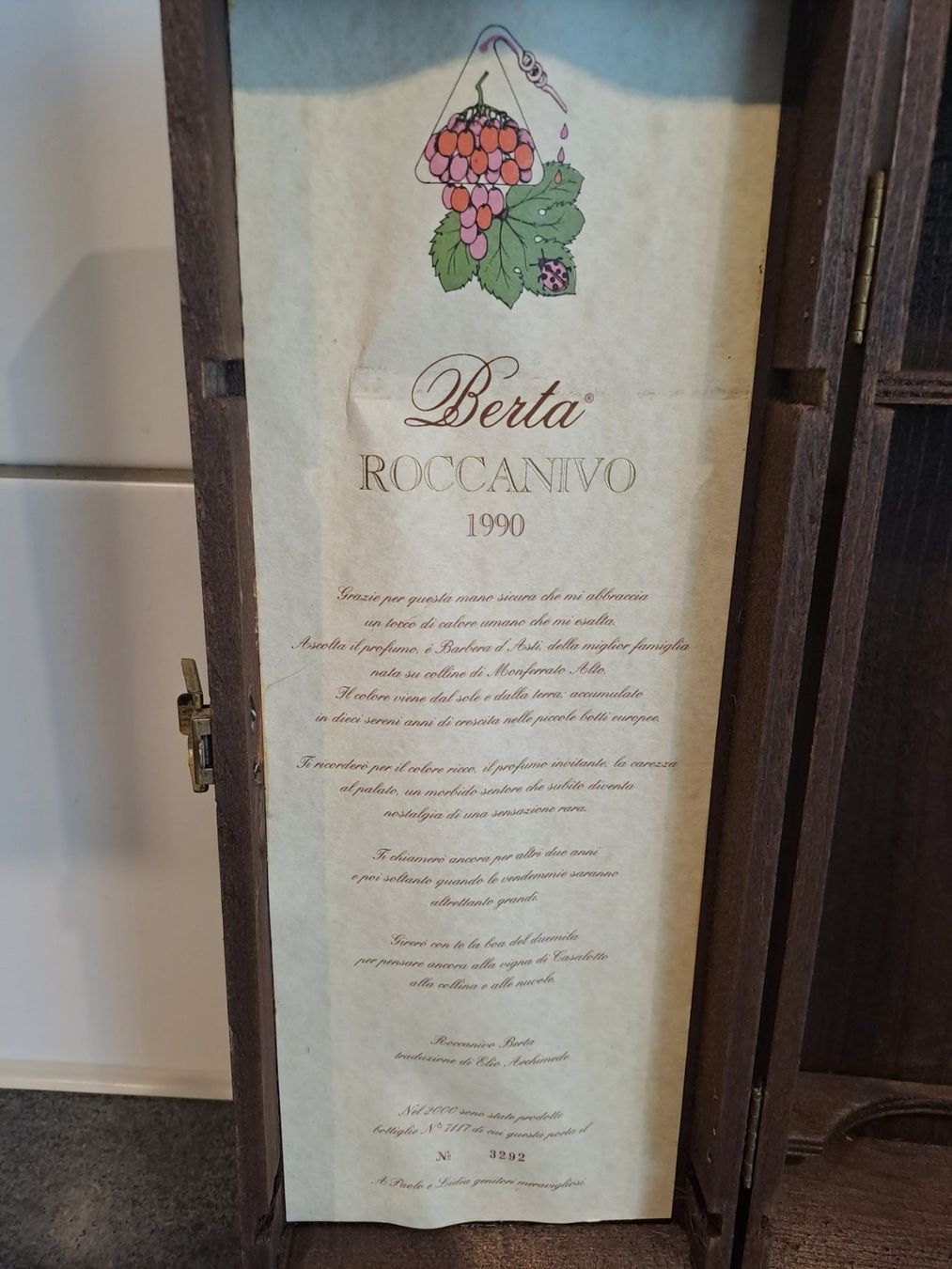 Berta Bevande alcoliche: Berta Grappa Roccanivo 1990 mit OHK – Nuovo e nell'imballaggio originale da Elsau venduto da Kellerraeumung 8
