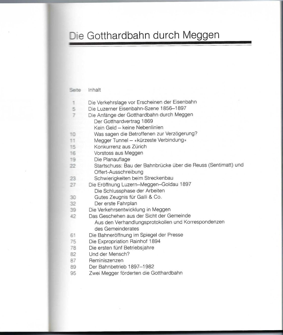 Libri: Die Gotthardbahn durch Meggen. – Usato da Horw venduto da SwissSteamMemories 1