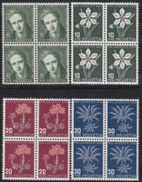 117-120** Viererblocksatz 1946, Katalog SBK 26 Fr. 28.00
