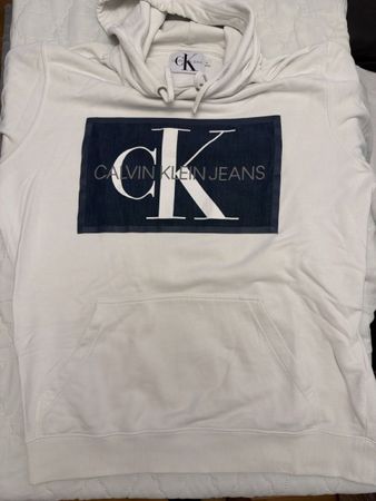 Kapuzenpullover Calvin Klein Jeans weiss Grösse XL