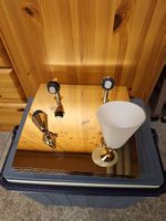Vergoldete Lampe