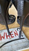 GUCCI HIGH HEELS BLACK LEATHER STRAPS
