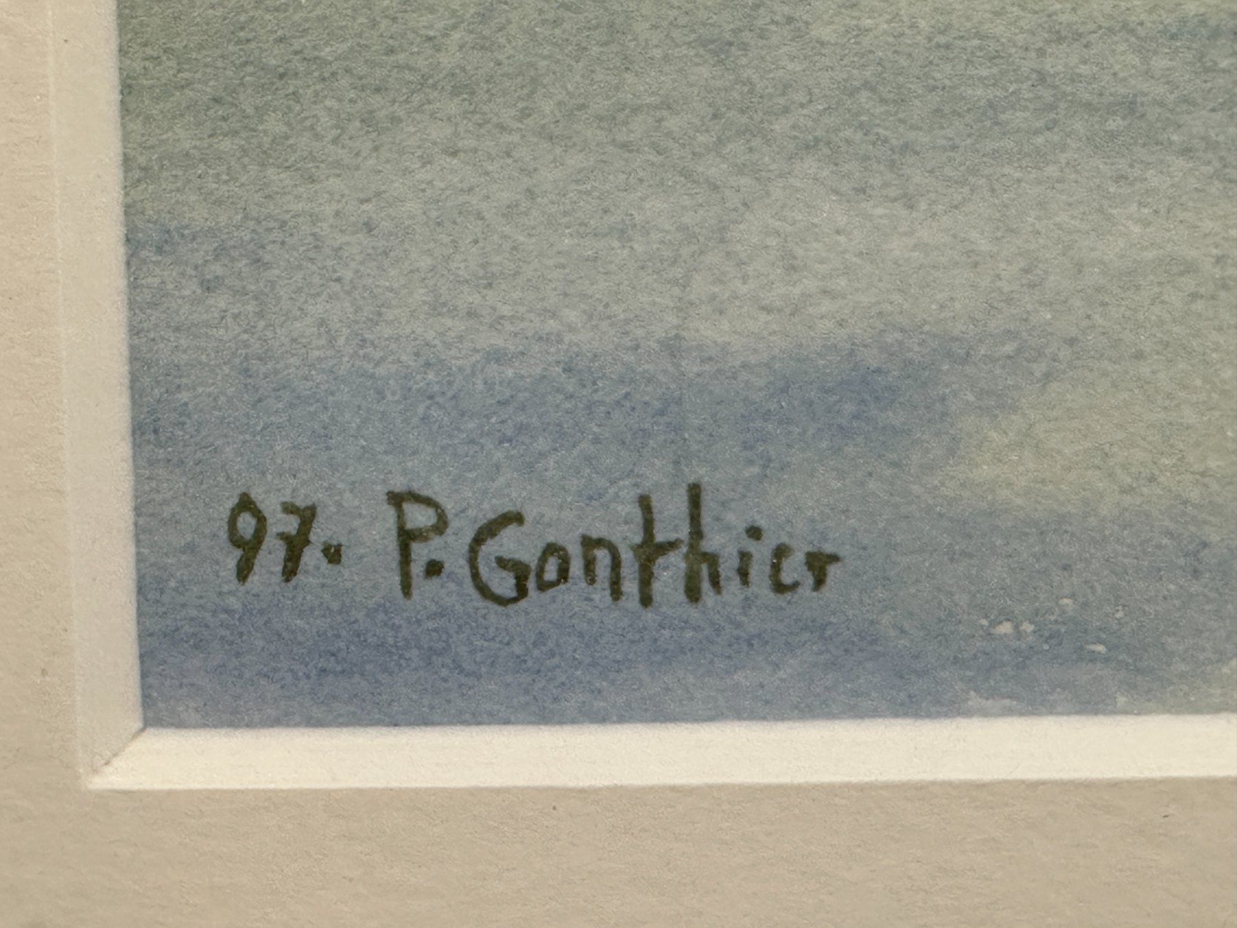 Dipinti: Pascal GONTHIER - Aquarelle originale paysage Lac Léman – Usato da Morges venduto da vintix 1