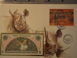 Banknotenbrief Uganda 1983