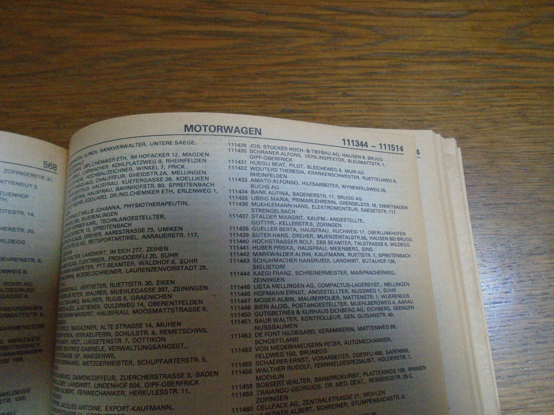 Libri: Autoindex 1986 Aargau – Usato da Niederlenz venduto da Cedros58 3