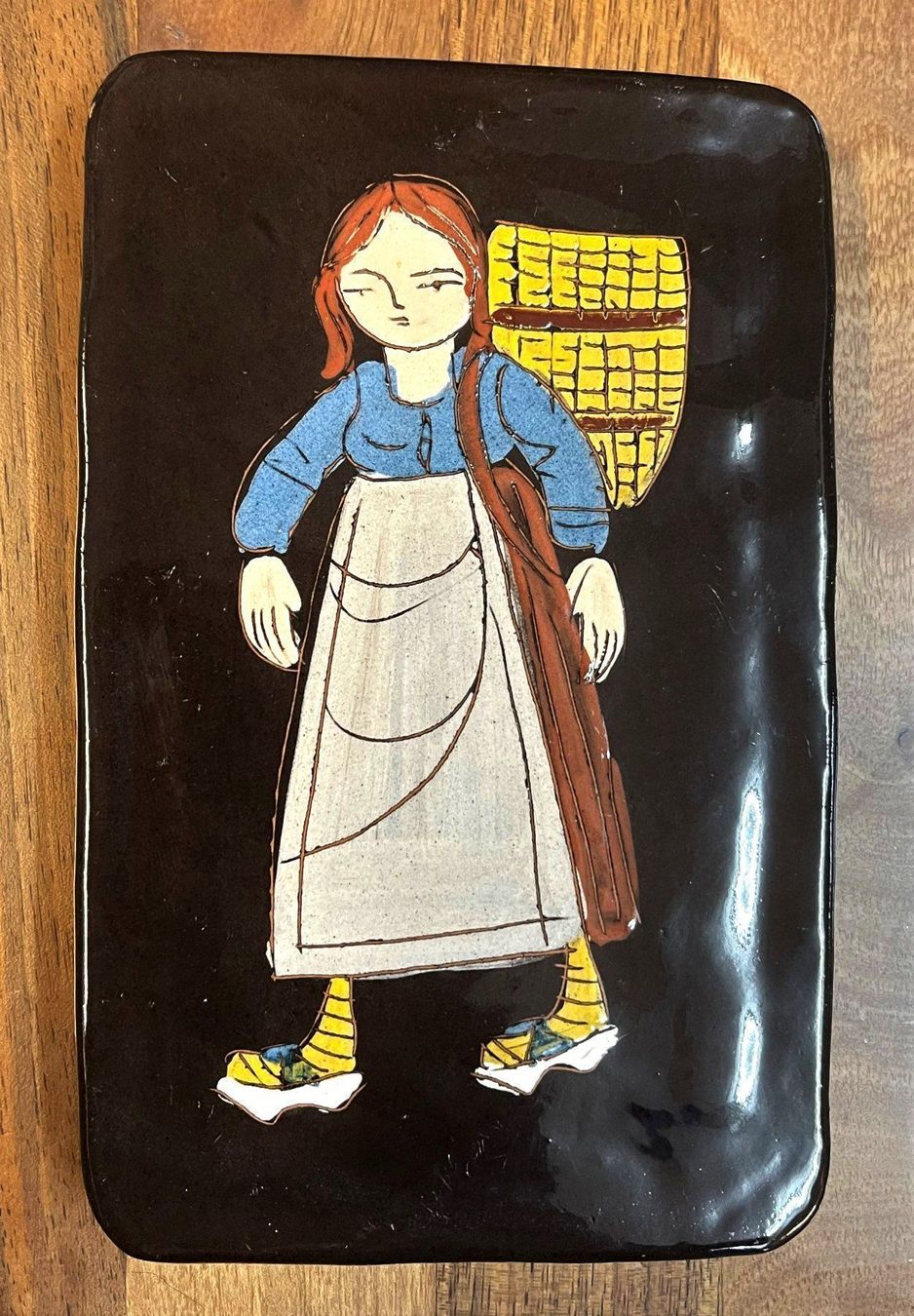 Piatti di portata: Keramikplatte - Handmalerei, 16 x 10cm – Usato da Oftringen venduto da Vucki