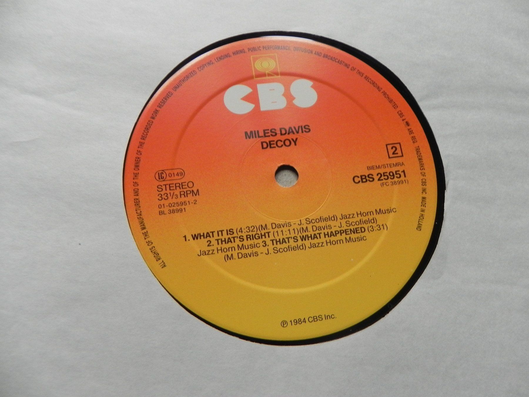Dischi in vinile: LP USA Jazz Trompeter Miles Davis 1984 Decoy – Usato da Siebnen venduto da krimsie 6