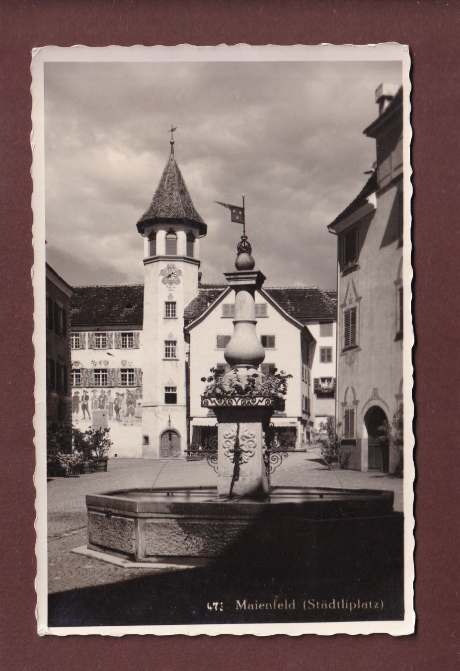 Ansichtskarten: MAIENFELD - Städtliplatz - 1940 – Gebraucht aus Pully von nicecards-shop
