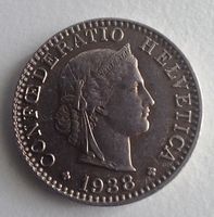 Schweiz 20 Rappen 1938 B