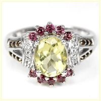 ♛ Citrin 925 Silberring