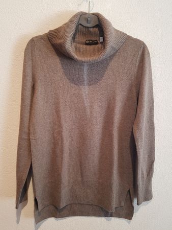 100% Cachemire - Pull à col roulé Taupe - S
