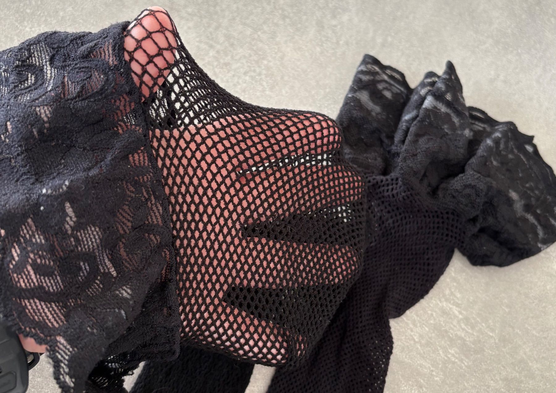Calze & Collant: Halterlose Strümpfe /Straps /Netzstrümpfe mit Spitze Gr.S – Nuovo (secondo la descrizione) da Siblingen venduto da Vany_McDougall