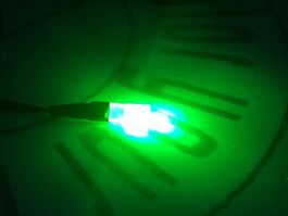 Zylinder-LED grün 3mm verkabelt