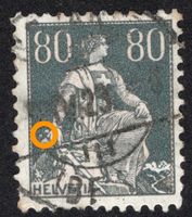 53c CH 1917 Elvezia seduta /doppio "pomello"