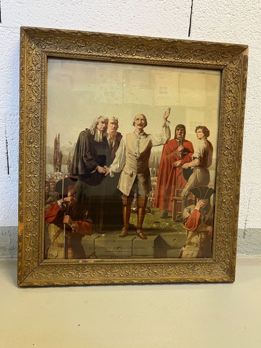 Grafica & Litografie: Ancienne lithographie Du mayor Davel – Usato da lausanne venduto da esploras 1