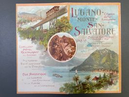 Prospekt Lugano Monte-San-Salvatore / Bergbahn Bahn Tessin