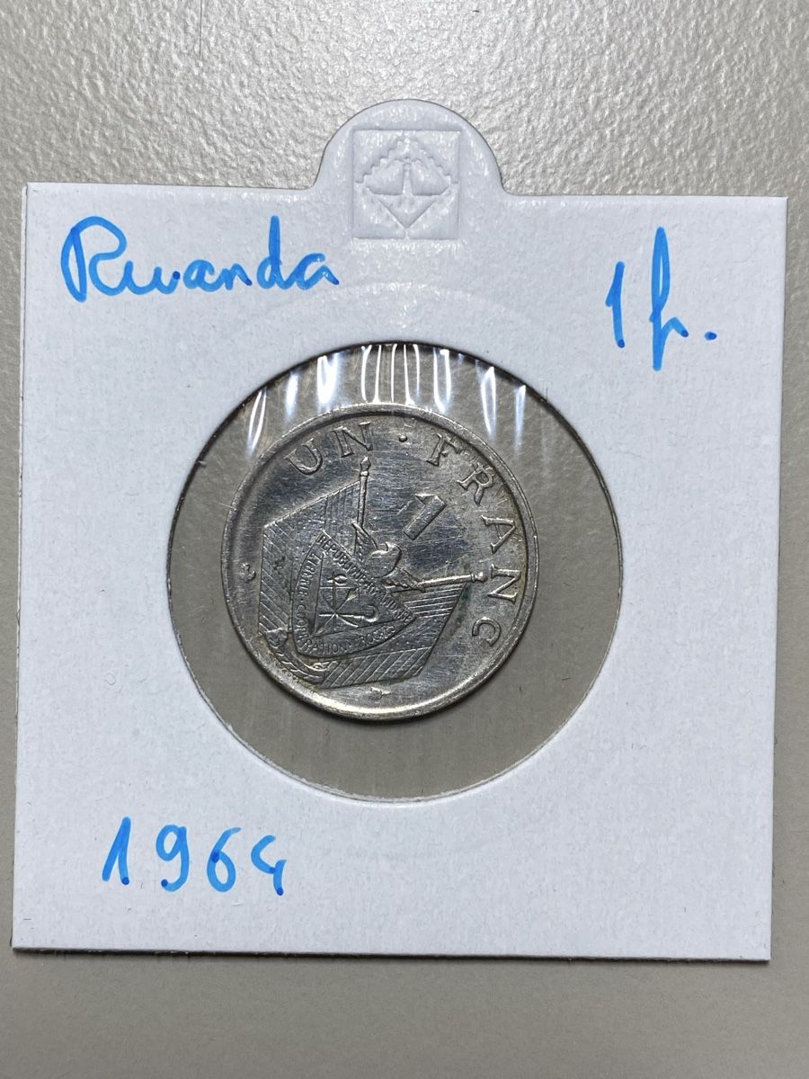 Toutes les monnaies: Rwanda - 1 franc - 1964 – D'occasion à Payerne par Mike1682