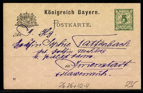 Cartoline postali: Handgemalt: Jäger mit Gewehren umstelle – Usato da Berlin venduto da bartko-reher 1