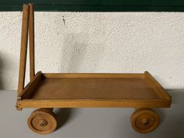 Antikes Spielzeug Pferde - Wagen / Heu - Wagen Holz