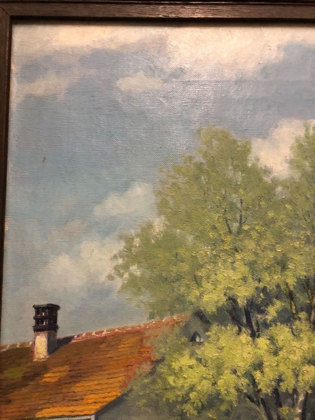 Dipinti: H. Hintermeister 1929 Gemälde mit Hof und Weiher – Usato da Hirzel venduto da pjn_d7xp 2