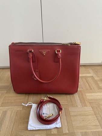 Rote Prada Saffiano Lux Tasche, Top Zustand, Inkl. Beleg!