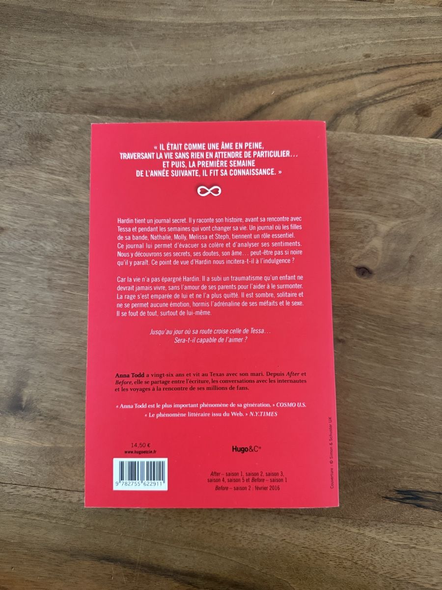Libri: Before – Saison 1, Anna Todd – Nuovo e nell'imballaggio originale da Moutier venduto da Sparrow2002 1