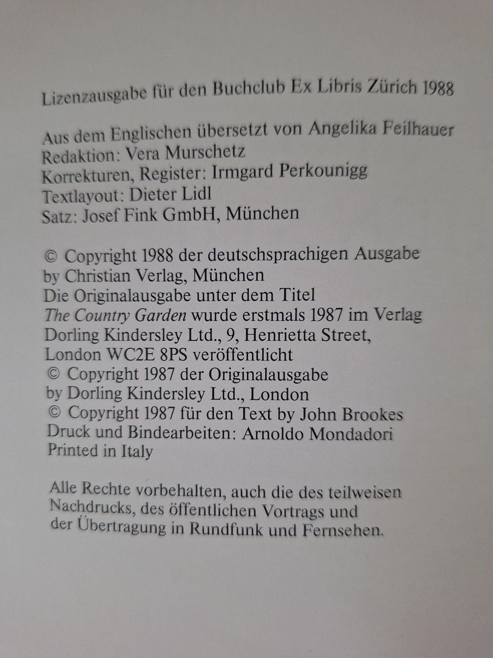 Libri: Garten im ländlichen Stil, John Brookes – Usato da Zürich venduto da t24_de 3