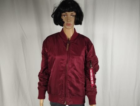ALPHA INDUSTRIES Damen-Bomberjacke bordaux Gr. L