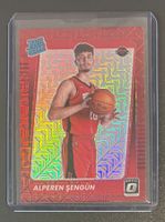 NBA Alperen Sengun 2021 Optic Red Mojo Parallel Rookie Card