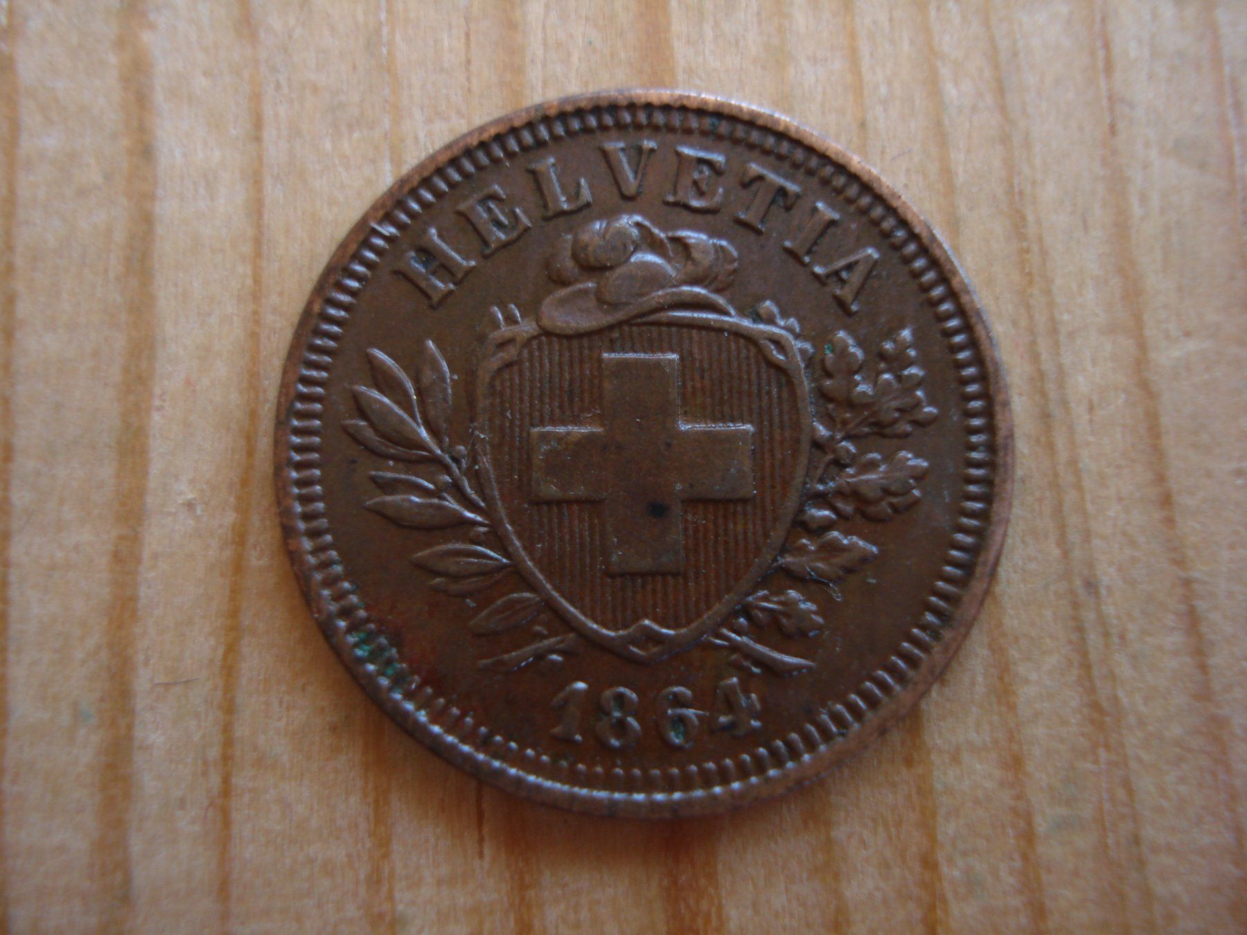 Tutti le monete: (P2) 1 Rappen 1864 VZ – Usato da Erlach venduto da Net-Coins