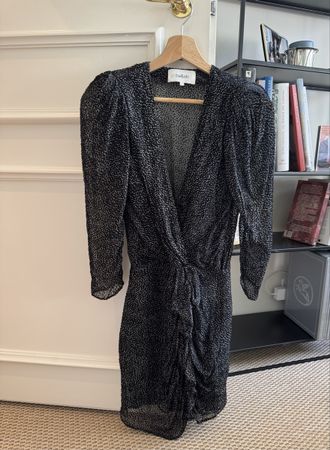 Robe ba&sh noire à pois taille 0 (XS)