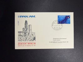 PAN AM Erstflugbrief Zürich-Berlin 1977