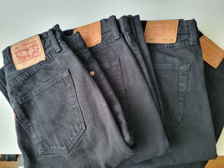 4 x Levi's 501 W31 L30 schwarz, 2-4 x getragen und gewaschen