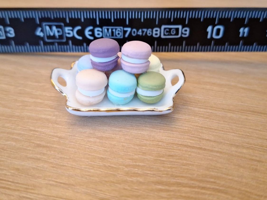 Case e mobili per bambole: Handmade Macarons Teller – Nuovo (secondo la descrizione) da Zürich venduto da HandmadeTinyFood 1