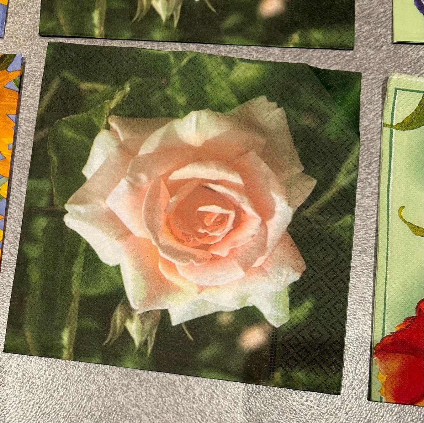 Servietten: 12 Servietten fleurs - lot 4 – Neu (gemäss Beschreibung) aus Arbedo von nadia1973 3
