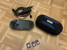 Sony PlayStation Vita Konsole mit Zubehör und 3 Spielen