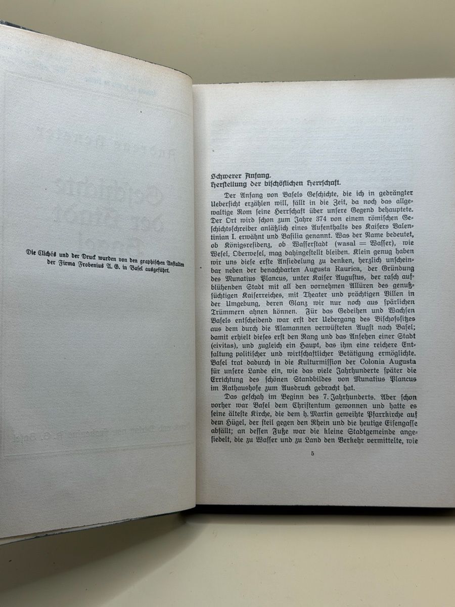 Libri: Geschichte der Stadt Basel Heusler mit Karten – Usato da Genève venduto da sho_67qj 6